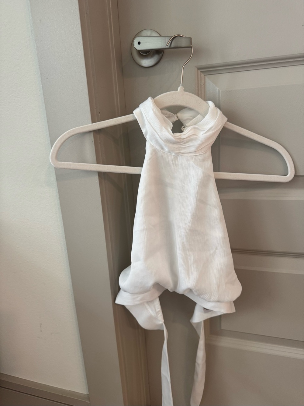 Princess Polly White Halter Neck Top